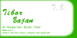 tibor bajan business card
